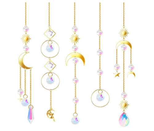 Crystal sun catcher moon prism - catcher,