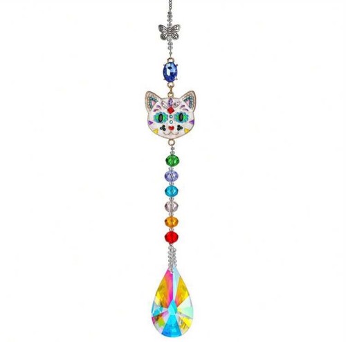 Colourful cat sun catcher - sun,