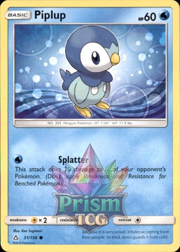 Piplup 156 common ultra - piplup,