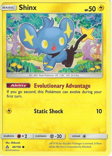 156 shinx common pokemon - 45/156, common: