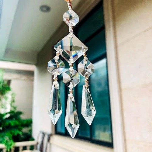 130mm crystal prism suncatcher - crystal,