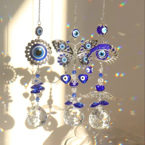Evil eye crystal suncatcher - evil,
